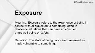 Exposure Meaning
