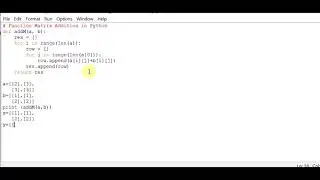 addition of matrix Python function tutorial