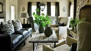 Black Leather Couch Living Room