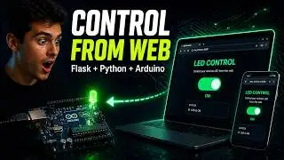 Control an LED from a Website with Python & Flask  | Arduino Project 🔥
