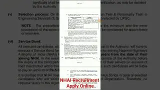 NHAI Recruitment 2024 #nhai #nhairecruitment #manager #dymanager
