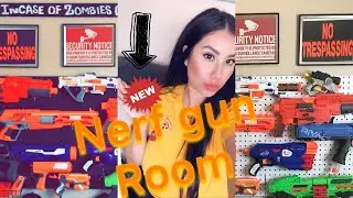 How to paint pegboard with chalk paint and display Nerf guns on pegboard