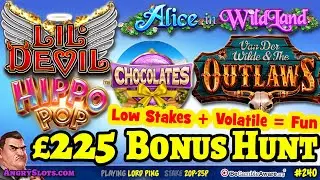 Low Stake Volatile Slots BONUS HUNT - Silverback Multiplier Mountain, Lil Devil, Hippopop & more