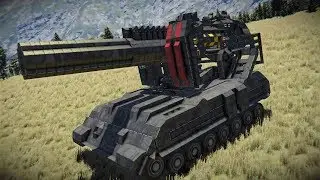 Piston Launcher Artillery showcase (Space Engineers)