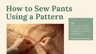 How to SewPants Using a Pattern