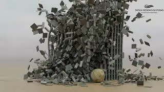 #Keva block Building Destruction | Blender Physics Simulation | Shekh Design Solutions