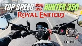 Top Speed Test For Royal Enfield Hunter 350 Tokyo Black 2025 Model Speed Text vlog #hunter350 