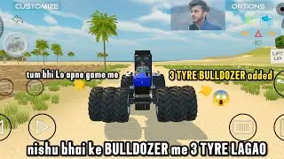 Nishu bhai का 3 टायर wala bulldozer game me आ गया 😮 in Indian vehicles simulator 3d me new update
