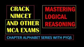 APTITUDE and REASONING - ALPHABET SERIES - NIMCET Previous Years Questions - All MCA ENTRANCE Exam