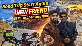 Road Trip Start Again 🏍️| New Friend on the Way 🤝| Best Luggage Setup | Episode 2 #triloknath #bmw 