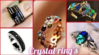 Most stylish and elegant crystal colorful rings design 2023