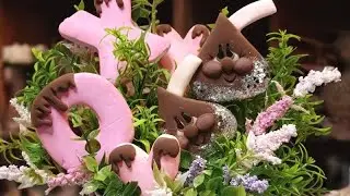 air dry foam clay chocolate kiss valentine floral arrangement bucket tutorial