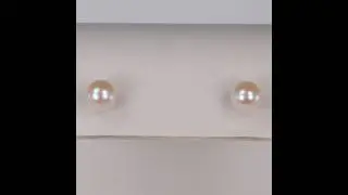 14K Yellow Gold Freshwater Pearl Stud Earrings