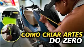 PASSO A PASSO DE COMO FAZER ADESIVOS NA MEDIDA CORRETA PARA QUALQUER MOTO