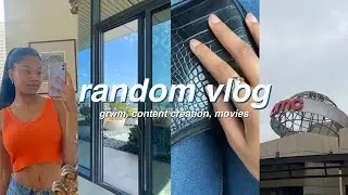 random vlog: grwm, content creation for a brand, going to the movies | nia charlotte