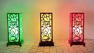 Table Lamp Making At home || Amazing Night Light #video #nightlight 
