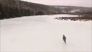 Skater on a Mountain Lake