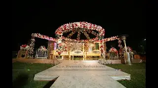 Grand Barat Event Decor, Red and Black theme Wedding, Grand Wedding Decor