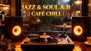 Late November RnB Jazz for Deep Night Focus | Warm Rainy Café Ambience