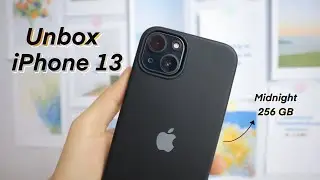 iPhone 13 midnight 256 GB unboxing | แกะกล่องไอโฟน 13 สีมิดไนท์ เช็คเครื่อง ติดฟิล์มเอง ใส่เคส