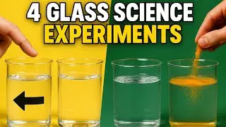 Top 4 Glass Experiments | Arrow Flip, Coin Disappear & Color Change #sciencefacts 