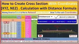 How to Create Cross Section With Coordinates(XYZ, NEZ).