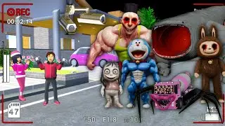 Pasukan ANOMALI, Hamood Habibi, Seluruh Monster memasuki depan Rumah Yuta Mio Panik 😱 Sakura school