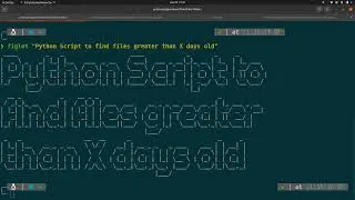 Finding file greater then X days old using Python