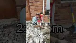 Back stoop demo day #homerenovation #demoday #exteriordemo #fixerupper #renovationlife