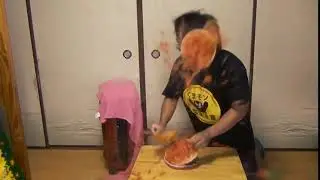 Asian guy watermelon explosion