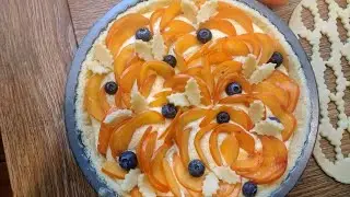 Persimmon & Blueberry Tart .... how to (Super delicious, quick & easy)