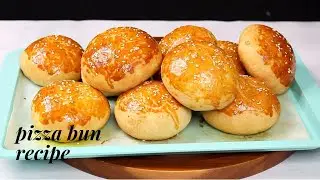 Homemade Tasty Pizza Buns | Stuffed Pizza Buns Recipe | How to make Pizza Burger by Lunch Box