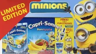 Surprise straw in Capri Sun Minions Drink Banapple with Banana and Apple unboxing