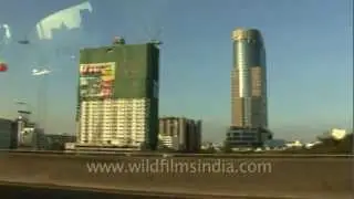 Driving through Bangkok city's crazy traffic