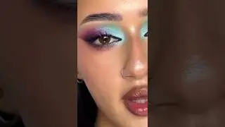 blue smokey eye makeup #shortsviral #softglamlook #eyemakeup