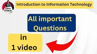 Introduction to Information Technology  || Chapter-wise important questions ||
