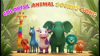Colorful Animal Sounds Song | Song For Kids | Purple Panda Rhymes