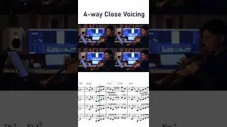 Four-part Harmony: 4-way Close Voicing #shorts