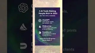 3 AI Tools Making People Rich in 2025 #aiincome #crypto #sidehustlepodcast