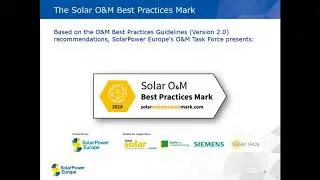 Вебинар SolarPower: Знак передовой практики эксплуатации и обслуживания солнечных батарей