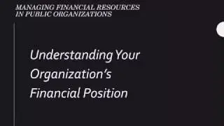 Financial Position Basics - Public Sector