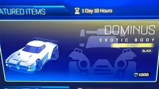 The black Dominus in item shop Rocket League