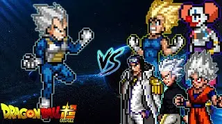 VEGETA SSW VS 5 OTHER MUGEN CHARS |1 VS ALL | AI BATTLE | JUMP FORCE MUGEN