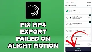 How to Fix MP4 Export Failed on Alight Motion 2024?