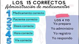 🔴 LOS 15 CORRECTOS EN LA ADMINISTRACION DE MEDICAMENTOS