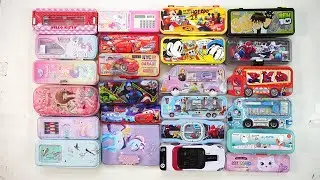 school unicorn stationery collection📚 geometry box,hello kitty,pencil box,sharpener,eraser
