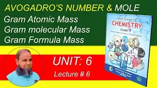 Avogadro's number & Mole, Gram atomic mass, Gram Molecular mass, Gram formula mass Class 9 chemistry