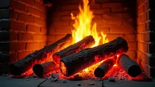 🔥 4K Fireplace Ambience (24/7 NO MUSIC). Fireplace with Burning Logs and Crackling Fire Sounds