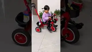 Children's tricycle bicycle, very practical, dual basket design #baby #cutebaby #tricycle