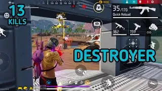 SOLO VS SQUAD || DESTROYER || 99% HEADSHOT RATE SNAPDRAGON || FREE FIRE